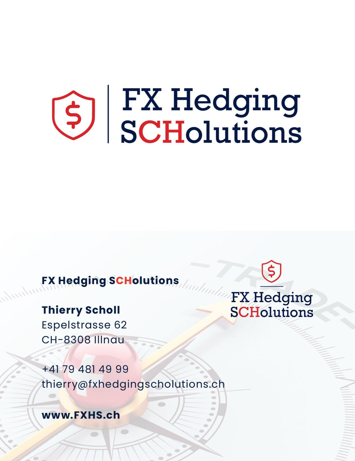 FX Hedging SCHolutions Thierry Scholl – Logo/Branding, Webseite, Print
