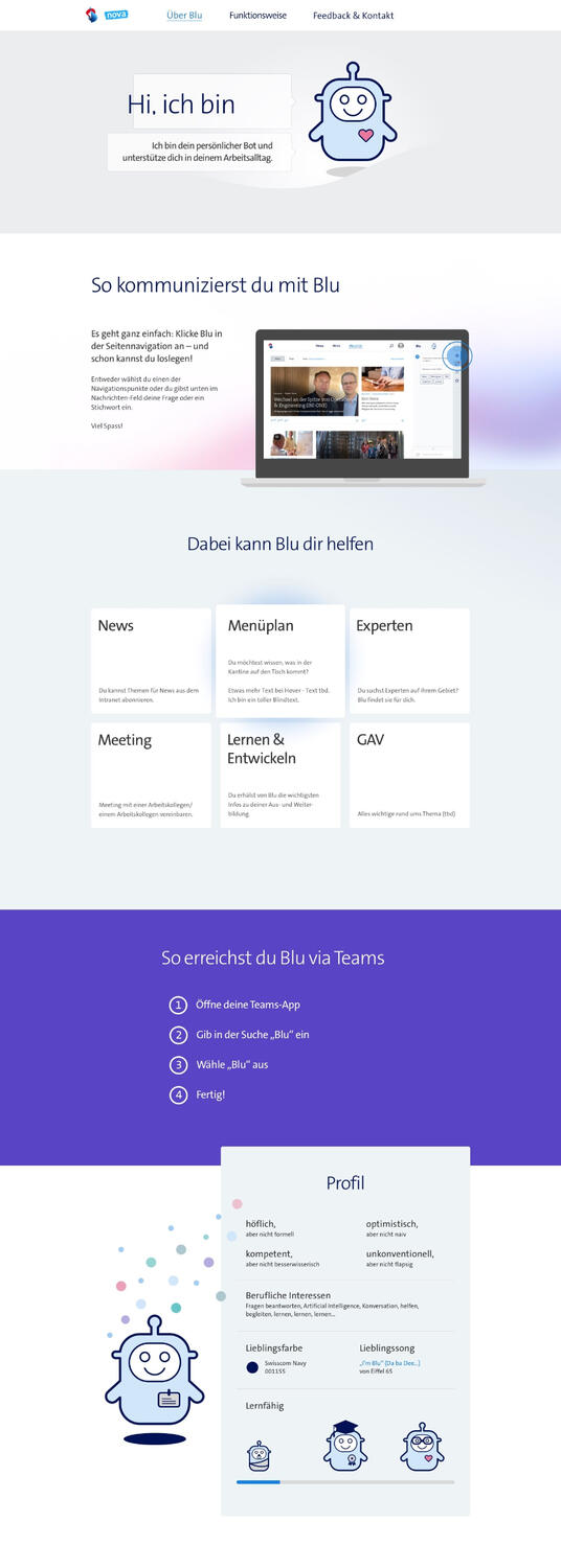 Swisscom Blu Bot – UI/UX Realisierung